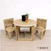 Peutertafel set rond Tim van hout met stoeltjes Peutertafel set rond Tim van hout met stoeltjes