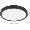 Plafondlamp buiten ARGOLIS 2 zwart rond
