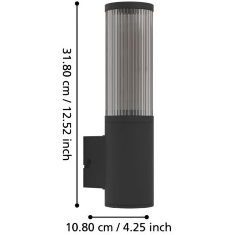 Slanke buitenlamp zwart E27 SALLE