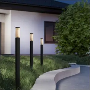 Vloerlamp buiten SALLE zwart E27