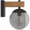 Wandlamp buiten BUFALATA houtlook zwart