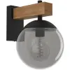 Wandlamp buiten BUFALATA zwart houtlook