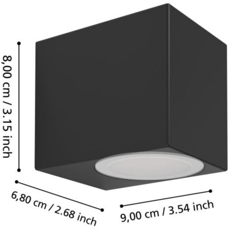 Wandlamp buiten JABAGA zwart compact