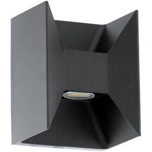 Wandlamp buiten MORINO antraciet LED up down