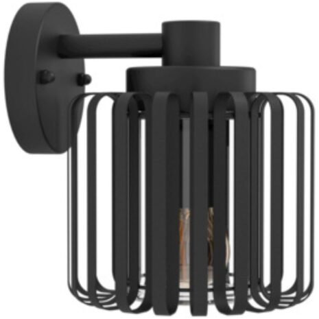Wandlamp buiten SELINUS zwart E27