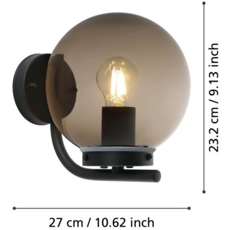 Wandlamp buiten TAVERNA zwart E27