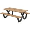 Picknicktafel hardhout metalen frame 200cm