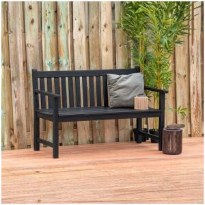 Hardhouten Tuinbank Nice Zwart 125 cm