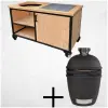 combi-deal buitenkeuken douglas en staal met opbergkast en tegel 150 cm+ bastard urban large solo