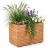 houten bloembak 100x100x80 teak