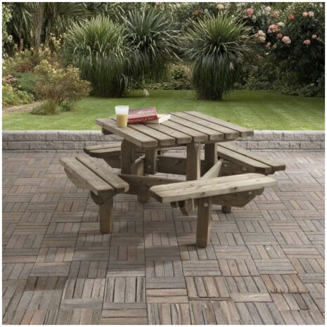 kinderpicknicktafel vierkant met achtergrond