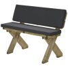 kussen antraciet 120 cm met bank