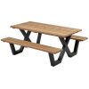 picknicktafel hardhout metalen frame
