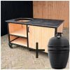Buitenkeuken met opbergkast 150cm en HPL blad Zwart = Bastard core large