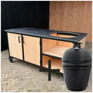 Combi-Deal Buitenkeuken 180 cm HPL Zwart + Bastard Core Large
