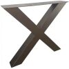 metaal onderstel x anodic brown 100x100mm metaal onderstel x anodic brown 100x100mm