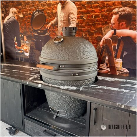 Buitenkeuken 300cm met marmerlook blad incl twee kamado's