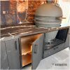 Buitenkeuken 300cm met veel opbergruimte en twee kamado's