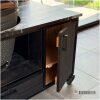 Buitenkeuken zwart Douglas met marmer look granieten blad 300 cm incl kamado's