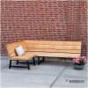 Hoekbank douglas met stalen frame Roosendaal 230 x 155 cm
