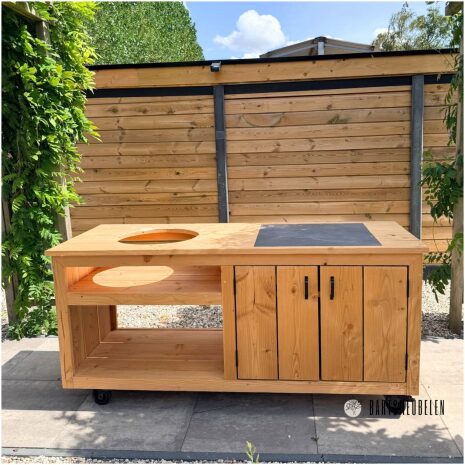 Kamado tafel Douglas 180 cm voor Compact kamado