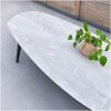 Ovale HPL tuintafel met beige tuinstoelen set Ovale HPL tuintafel met beige tuinstoelen set