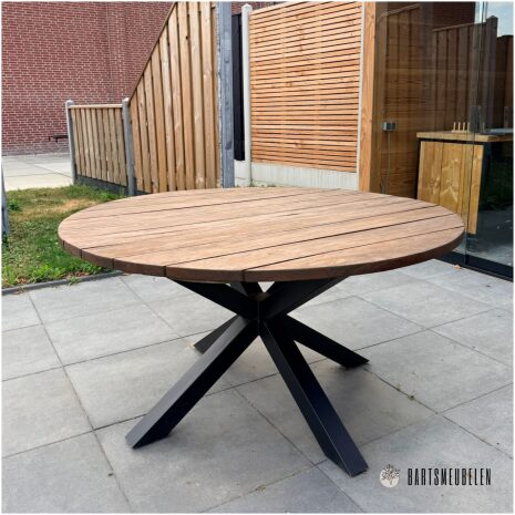 Tuintafel rond met matrix onderstel 150 cm