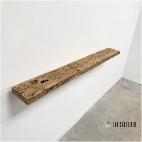 Oud eiken wandplank 120 cm Rustiek WP-016