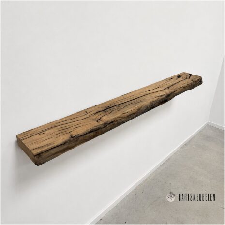 Oud eiken wandplank zwevend 120cm WP-023
