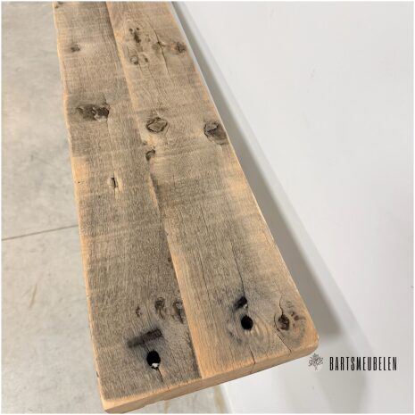 Rustieke oud eiken wandplanken zwevend 100 cm WP-022