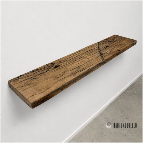 wandplank 90 cm van oud rustiek eiken WP-015